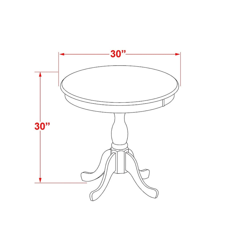 3-Piece Round Dining Table with 2 Chairs, Oak
