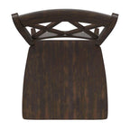 Chaise de salle à manger en bois à dossier croisé, lot de 2