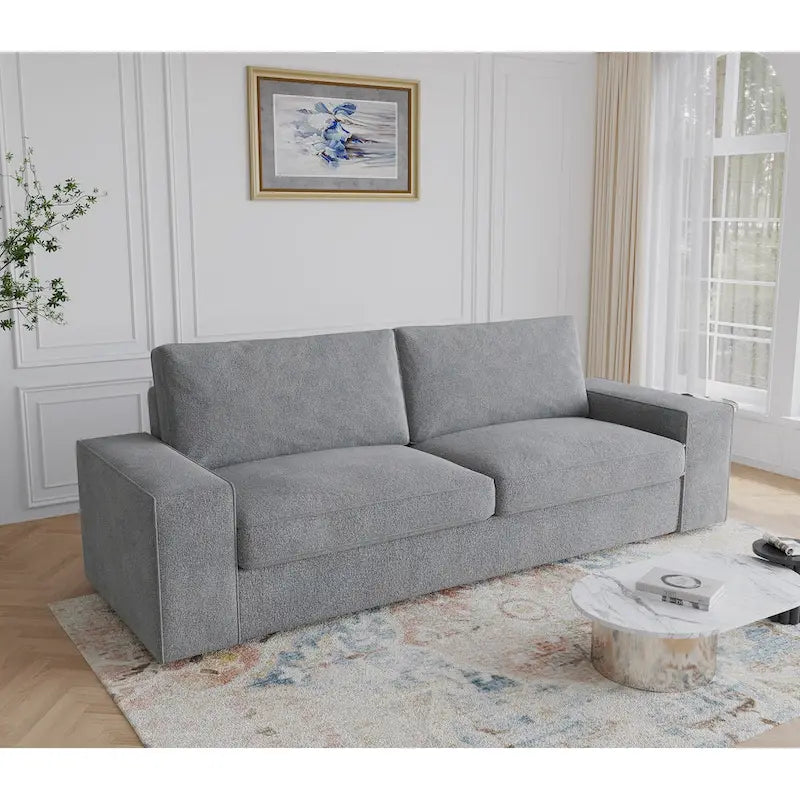 Canapé moderne 3 places en tissu rembourré 80