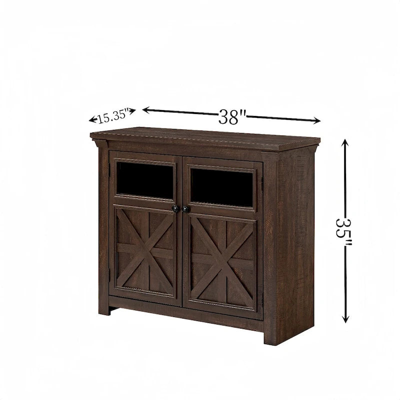 5-Piece Round Dining Table with 4 Chairs | Black & Cherry Rubberwood