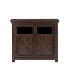 5-Piece Round Dining Table with 4 Chairs | Black & Cherry Rubberwood