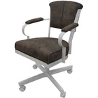 Brown C-Shaped Side Table | MDF & Metal | Compact Sofa End Table