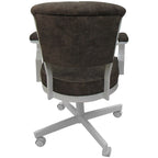 Brown C-Shaped Side Table | MDF & Metal | Compact Sofa End Table