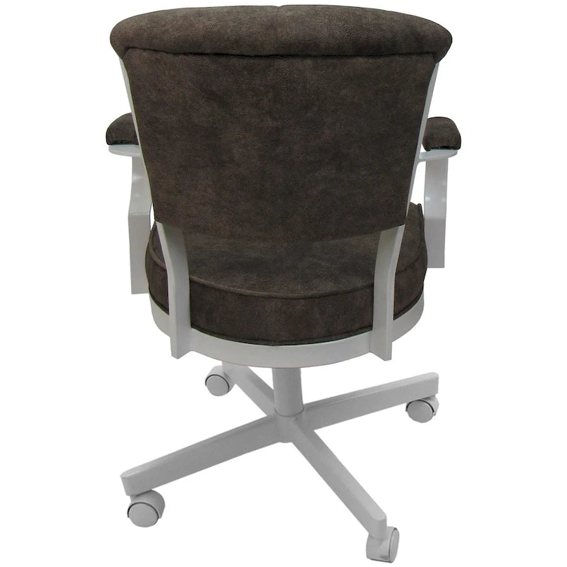 Brown C-Shaped Side Table | MDF & Metal | Compact Sofa End Table