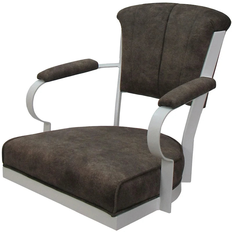 Brown C-Shaped Side Table | MDF & Metal | Compact Sofa End Table