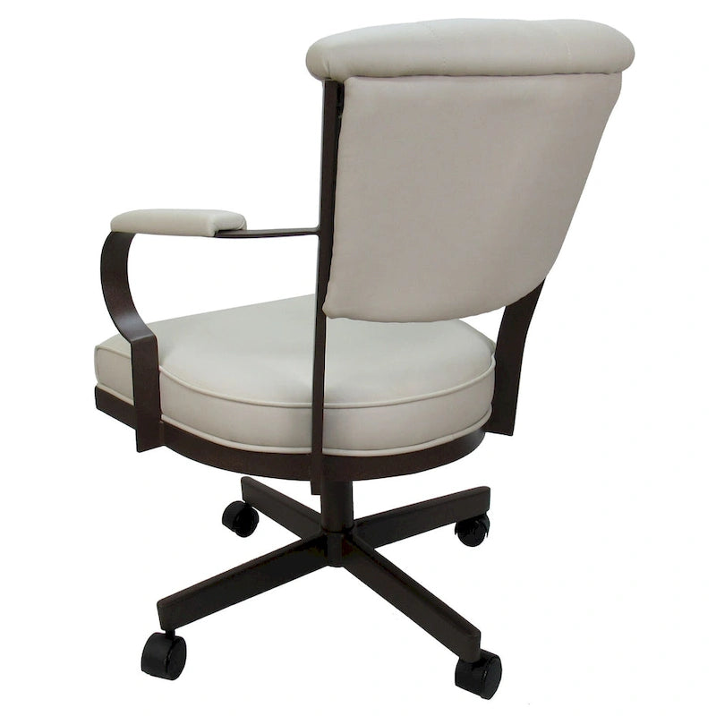 Brown C-Shaped Side Table | MDF & Metal | Compact Sofa End Table