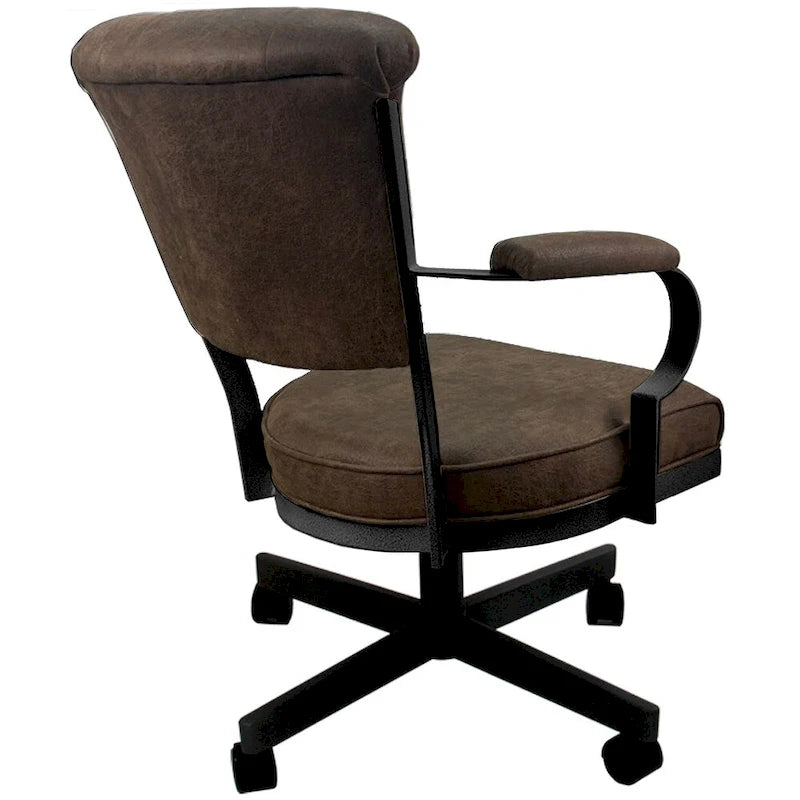 Brown C-Shaped Side Table | MDF & Metal | Compact Sofa End Table