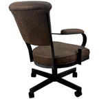 Brown C-Shaped Side Table | MDF & Metal | Compact Sofa End Table
